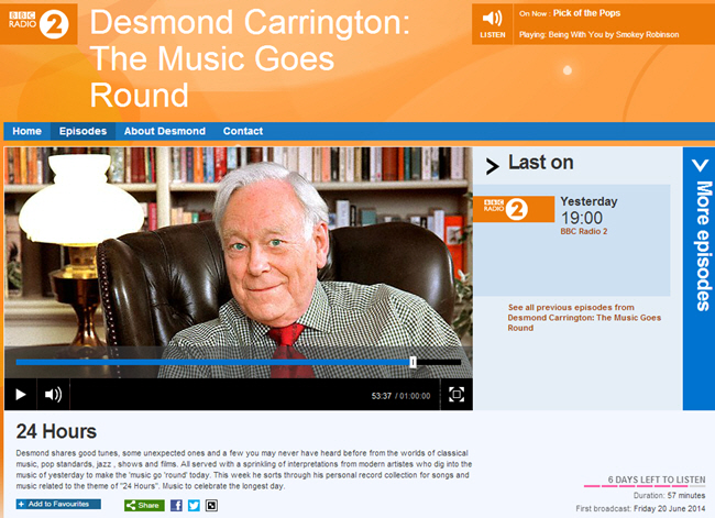 Desmond Carrington - the music goes round
