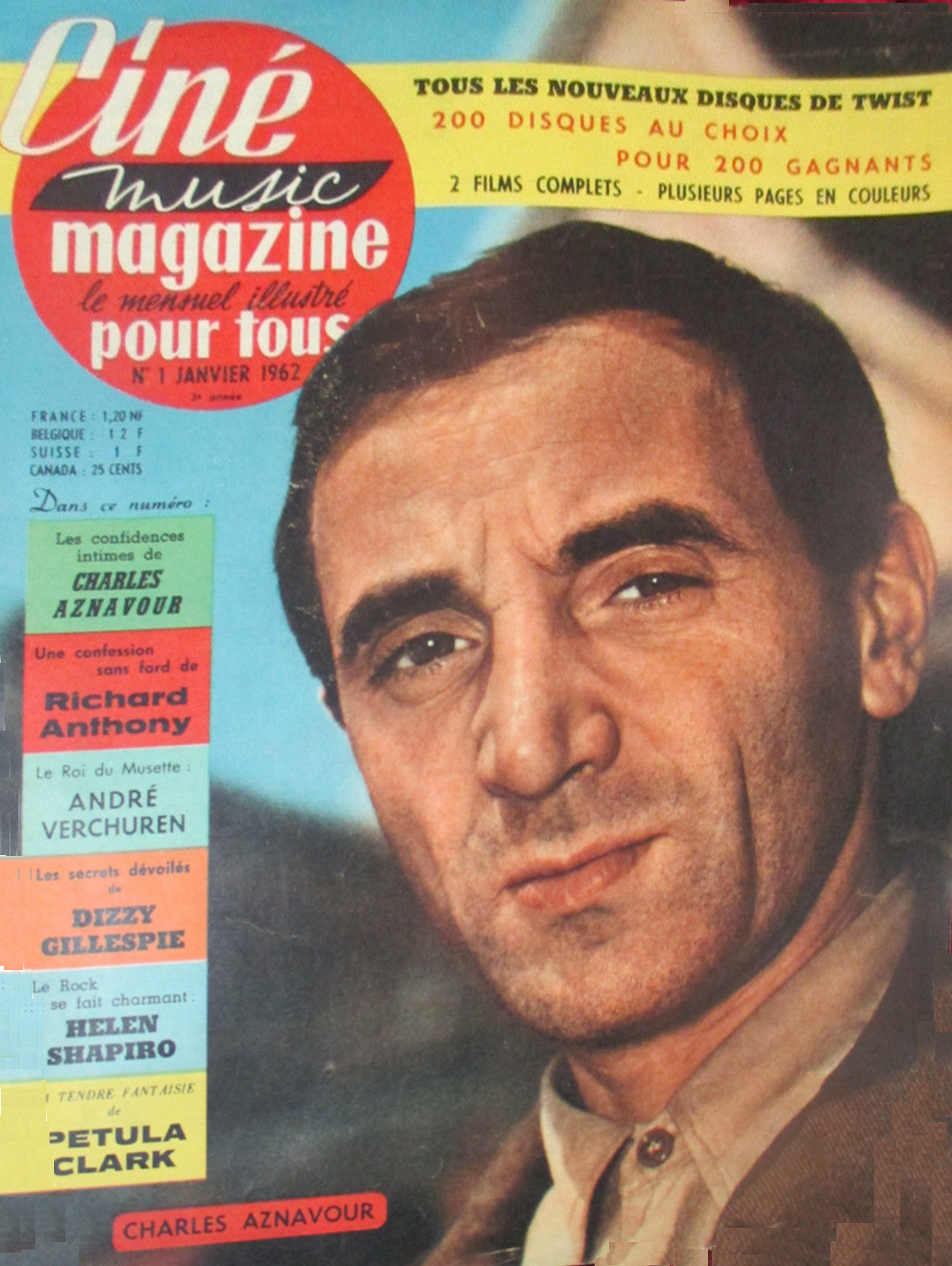 CINÉ MUSIC MAGAZINE no  1 January 1962