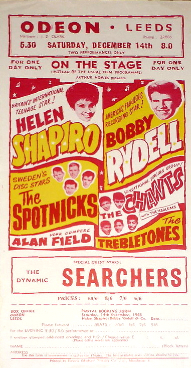 HELEN SHAPIRO AND BOBBY RYDELL PROGRAMME 1963