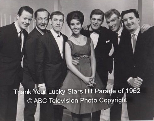This photograph was taken after the show on December 29 1962. Pictured are : - Craig Douglas, Brian Matthew, Karl Denver, Helen, Ronnie Carroll, Frank Ifield and Kenny Ball